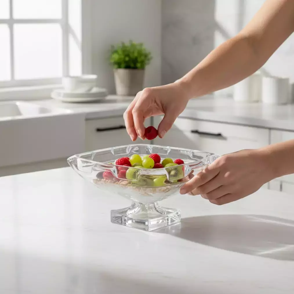 میوه خوری مربعی پایه دار مدل کاستل موگوک