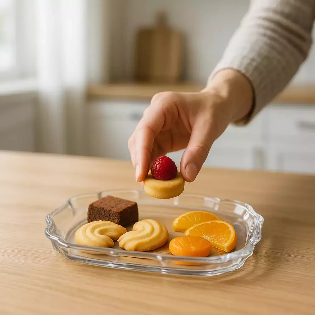 پیش دستی مربعی بلور مدل کاستل موگوک