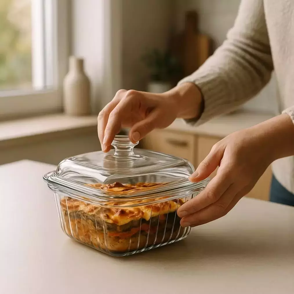 بورجام کاسه مربع درب دار 1 عددی 1870 سی سی gb (59029)