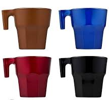 پاشاباغچه کازابلانکا متالیک ست فنجان رنگی 4 عددی 70 سی سی