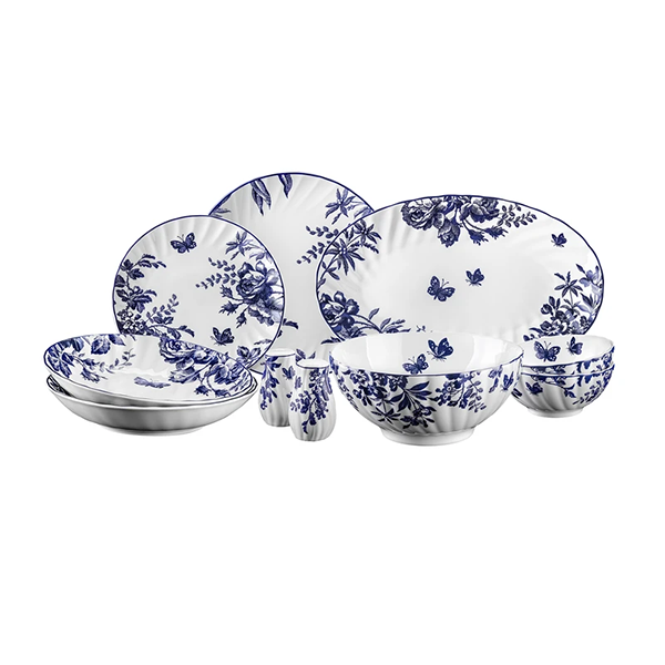 ست غذاخوری 28 پارچه طرح الینا سورمه ای مدل GK646389