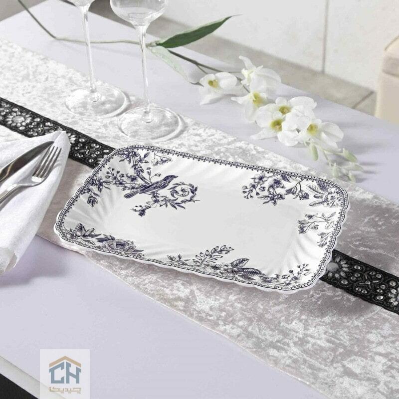 دیس مستطیل کوچک طرح LOTUS مدل ( 12 ) GK701131-1