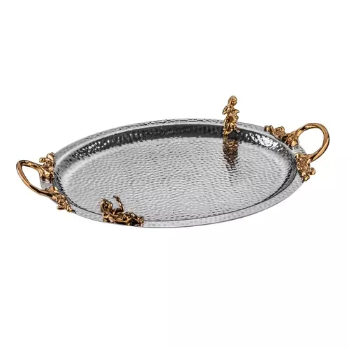 سینی استیل بیضی بزرگ Angel مدل GK806103