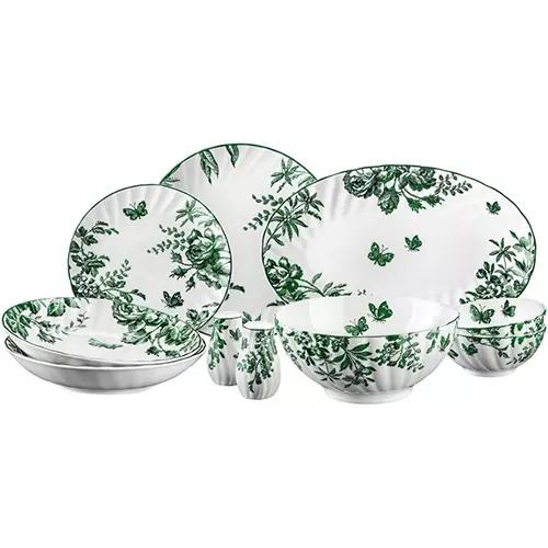 ست غذاخوری28پارچه طرح الینا سبز مدلGK64639