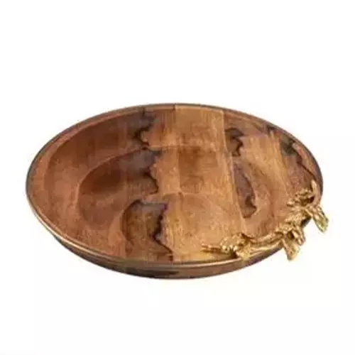 اردوخوری 3 تایی گرد چوبی مدل GK829429