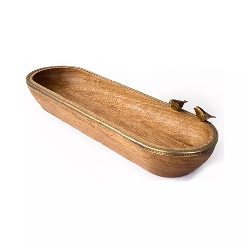 میوه خوری بیضی کشیده چوبی مدل  GK829448