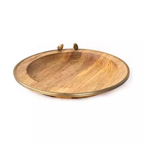 سینی گرد بزرگ چوبی مدل GK829456