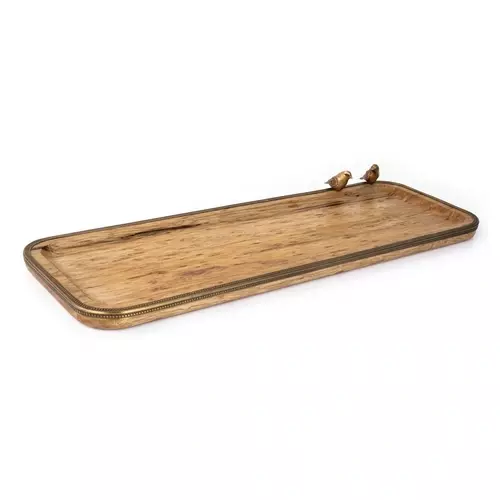سینی مستطیل بزرگ چوبی مدل GK829460