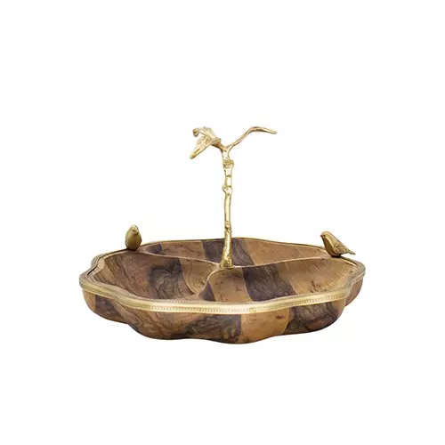 اردوخوری گل سه تایی چوبی مدل GK829470