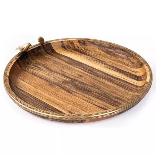 سینی گرد چوبی مدل GK829478