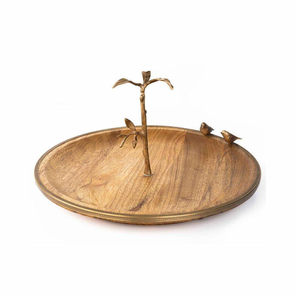 سینی گرد چوبی مدل GK829480