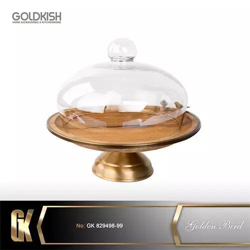 کیک استند چوبی گلد کیش با درب مدل GK829498