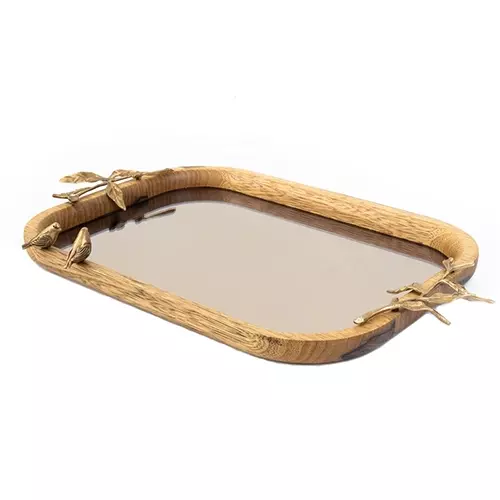 سینی آینه ای چوبی مدل GK829508