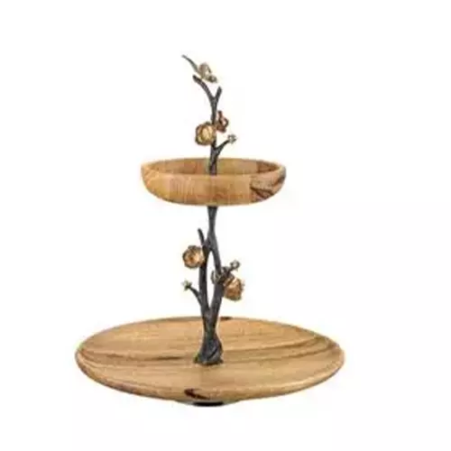 شیرینی خوری 2 طبقه butterfly wood مدل GK 829827