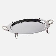 سینی استیل بیضی حلقه نگین دار سافینوکس کد 101