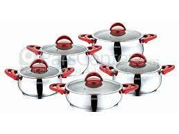 سرویس قابلمه استیل 10پارچه سافینوکس مدل گلد