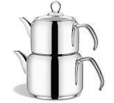 کتری قوری لوله دار طرح استیل ساده