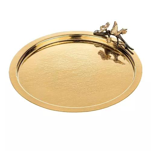 پیش دستی برنجی طلایی طرح Delaris مدل GK834022-1