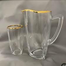 پارچ و لیوان لب طلا ونا