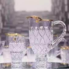 ست پارچ و لیوان آنجلیکا لب طلا ۷ تکه