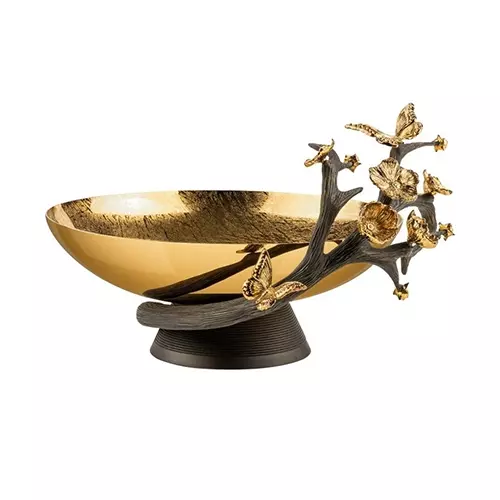 آجیل خوری برنجی طلایی طرح Delaris مدل GK834031-1