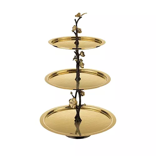 شیرینی خوری 3 طبقه طلایی Delaris مدل GK834045-1