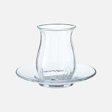 پاشاباغچه کریستالین بیکوز استکان و نعلبکی 6 عددی 135 سی سی gb )98961(