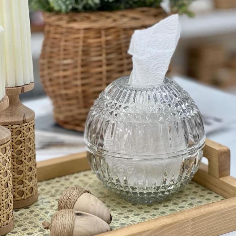 جادستمال شیشه ای گرد جادستمال کاغذی شیشه ای