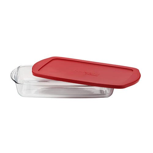 بورجام تابه مستطیل درب دار سیلیکونی 1 عددی 1950 سی سی gb (59006)