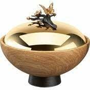 شکلات خوری درب دار طرح باترفلای گلدکیش سایز بزرگ