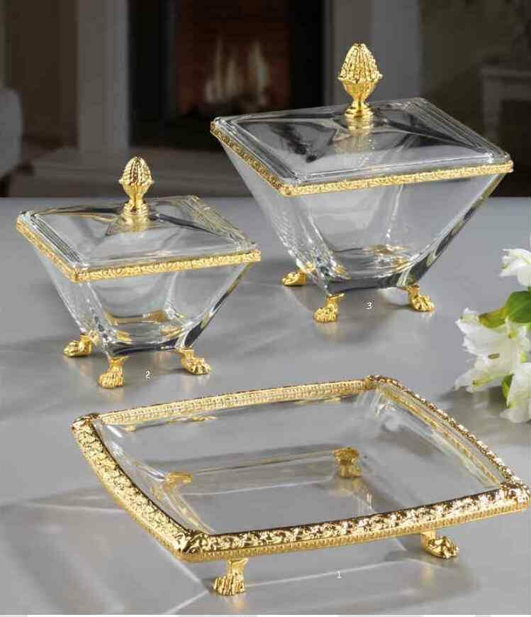 شکلات خوری ساده مربع درب دار۱۴ سانت