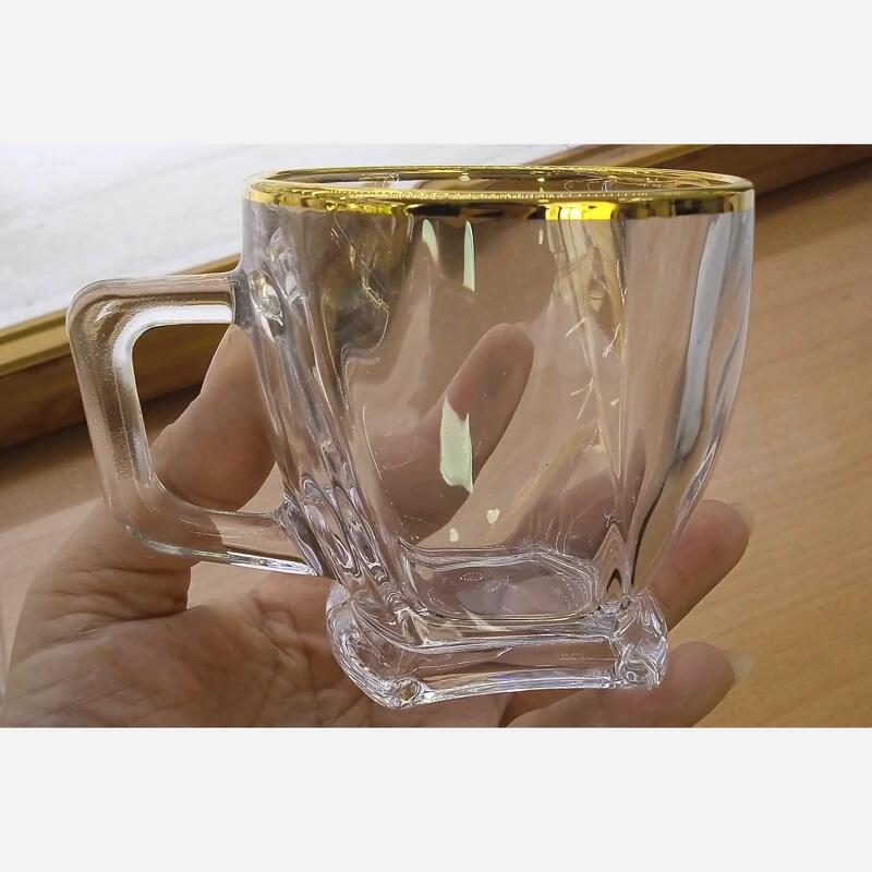 فنجان بلوم لب طلایی چین .بسته 6 تایی