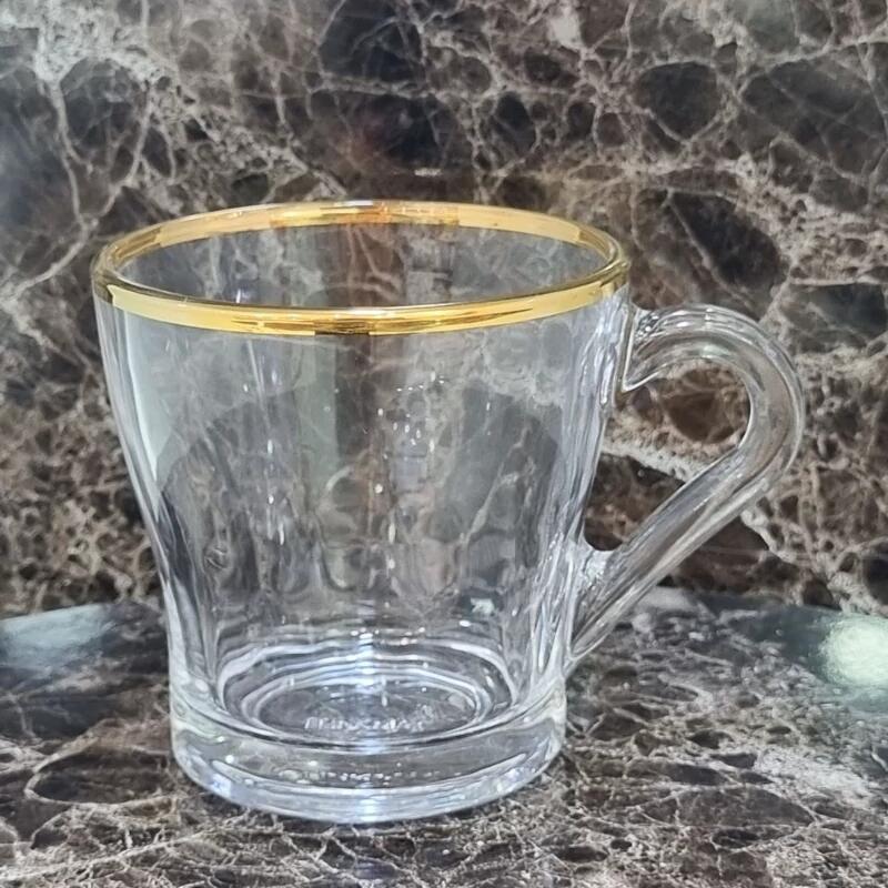 فنجان کروم لب طلا کد b36 ( با ضمانت بالاترین کیفیت طلا در ایران ) کد b36 از برند بلینک مکس چین (ست 6 عددی)