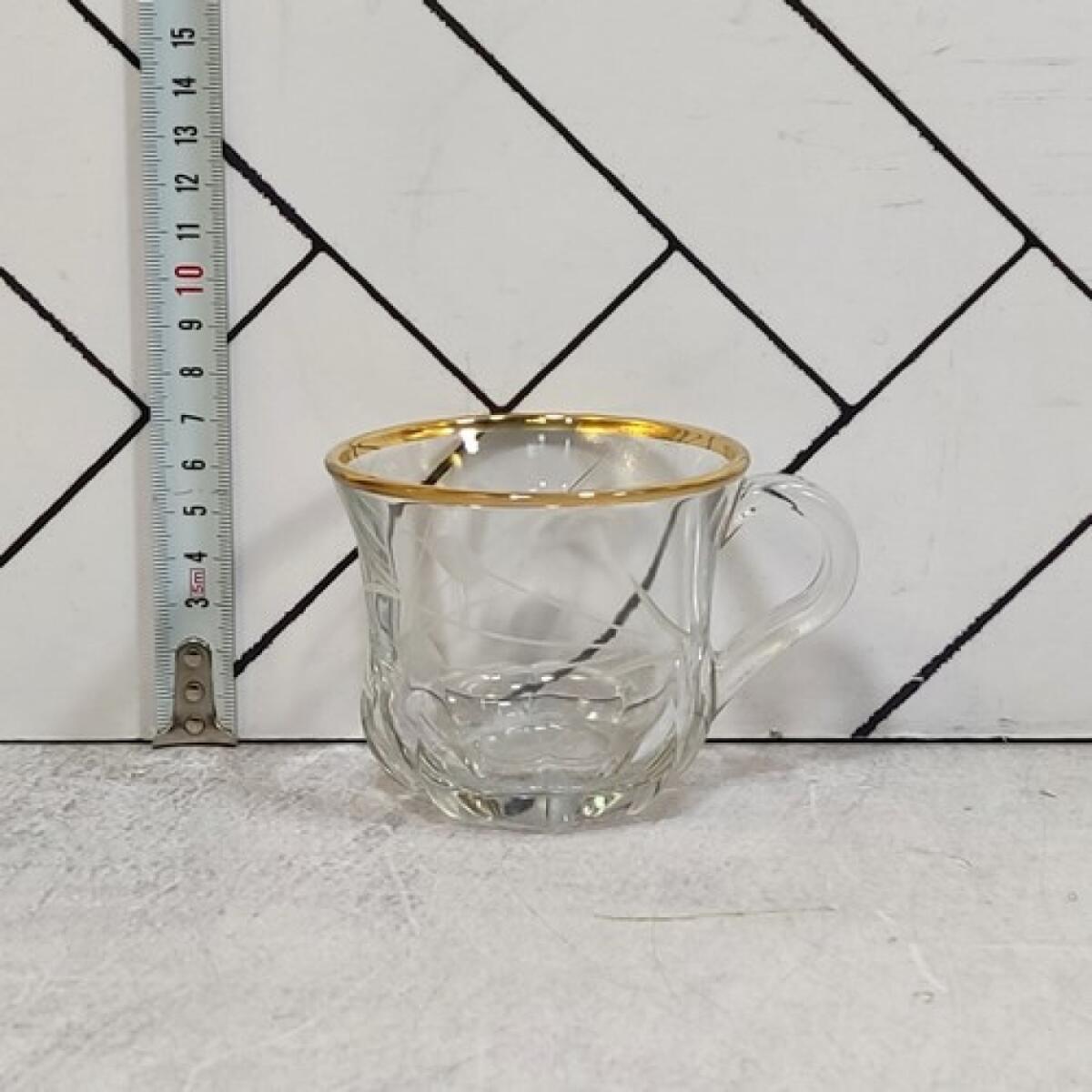 فنجان لانتانا لب طلا طرح برگی HB(9)