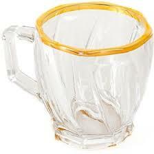 فنجان اچ پی مدل اسکوئر لب طلایی 6 عددی